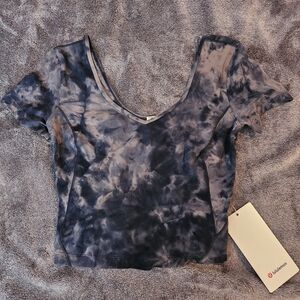 lululemon athletica Womens Align Tee Blue Tie-Dye